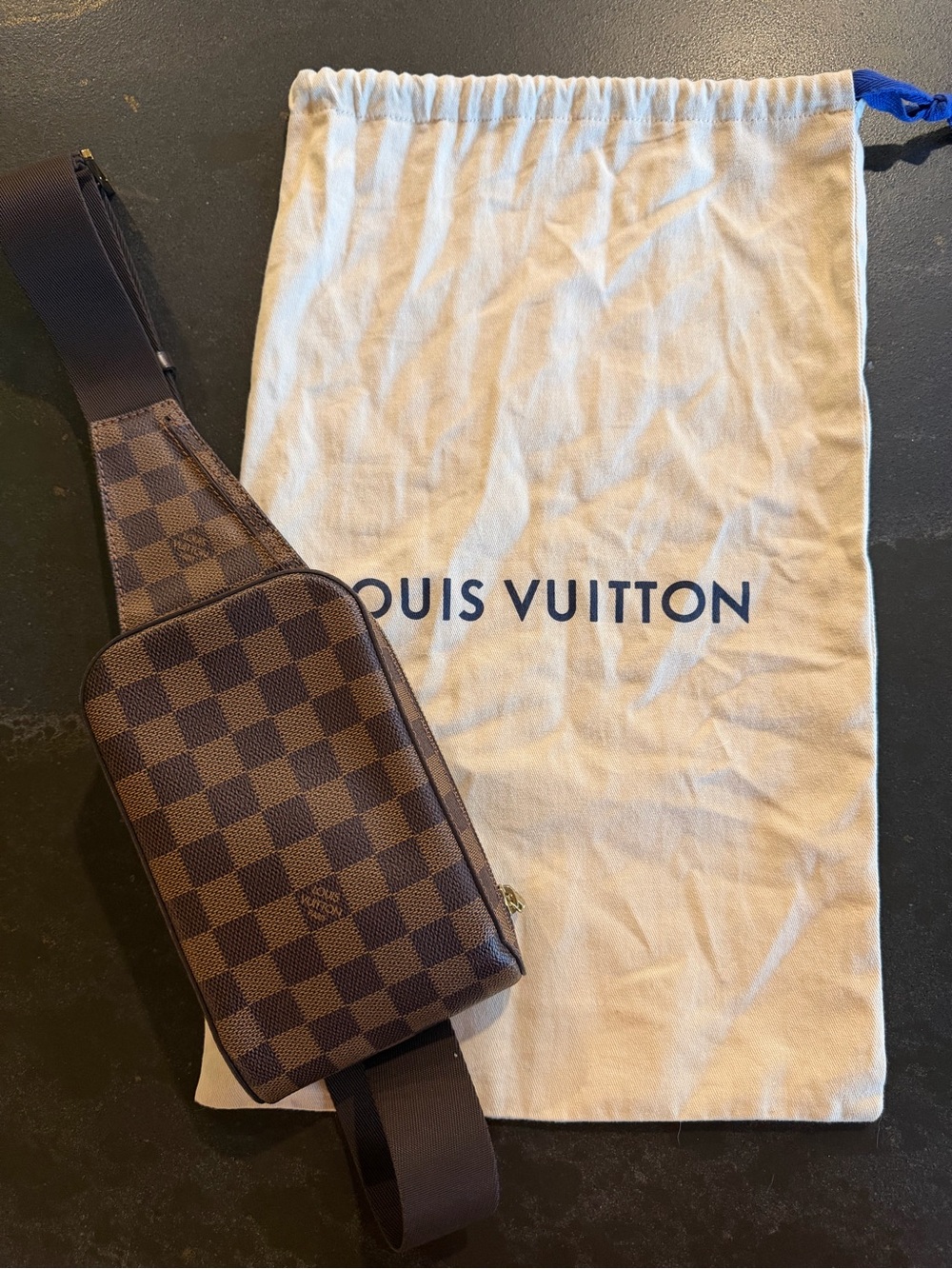 Louis Vuitton Brown Damier Ebene Sling Crossbody Bag